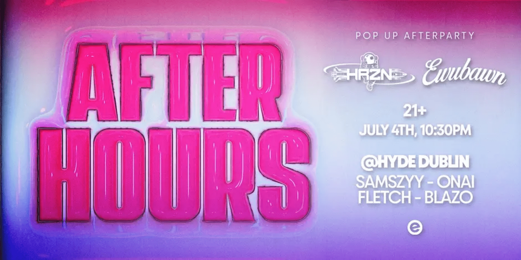 After Hours pop up event Dublin city centre