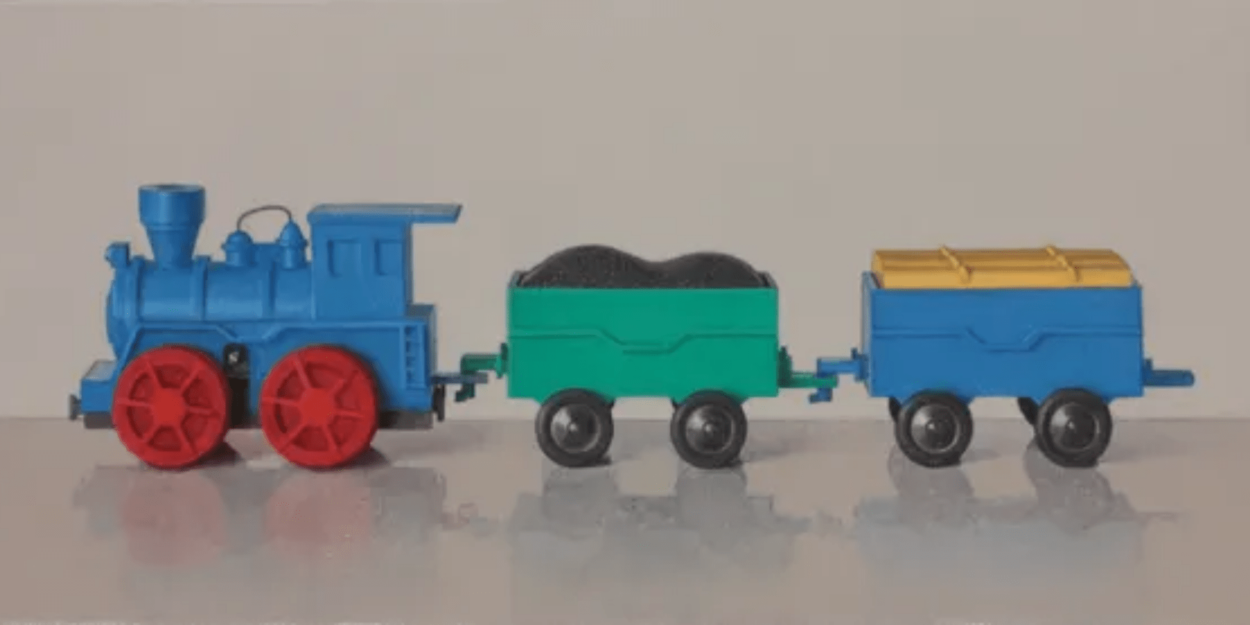 Comhghall Casey colourful wooden toy train children's show Dublin