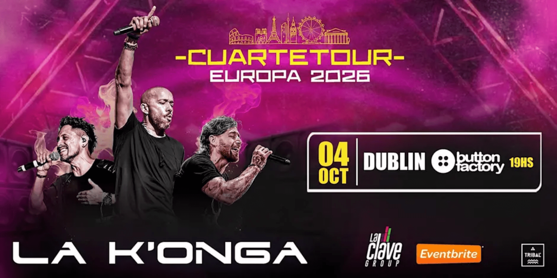 La Konga Cuartetour Europa 2026 Dublin