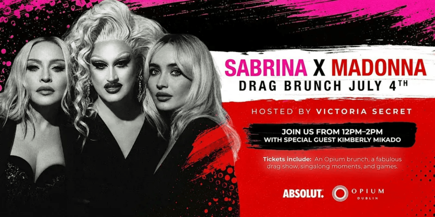 Sabrina x Madonna Drag Brunch Dublin city centre