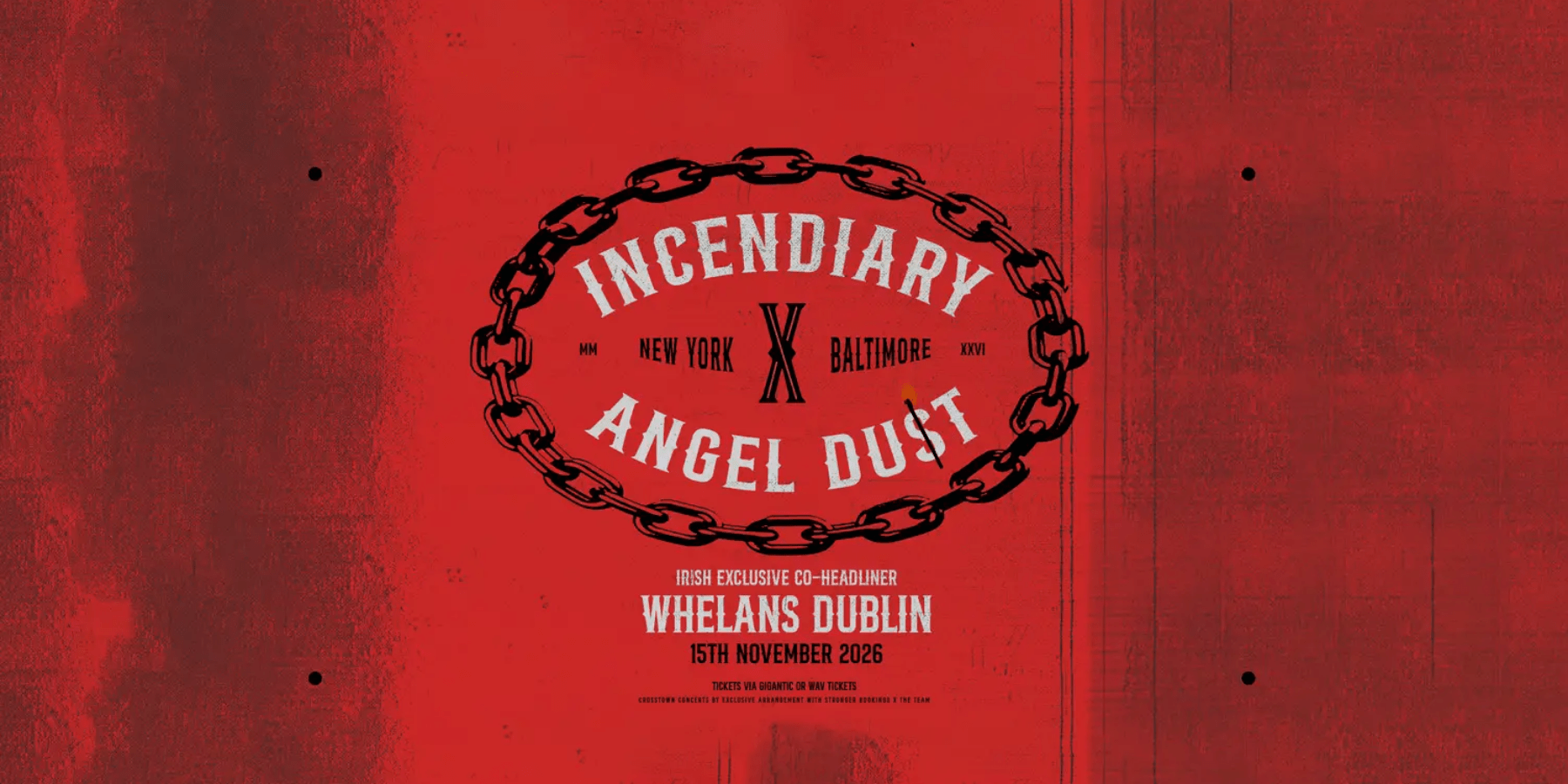 Incendiary X Angel Dust live music Dublin city centre
