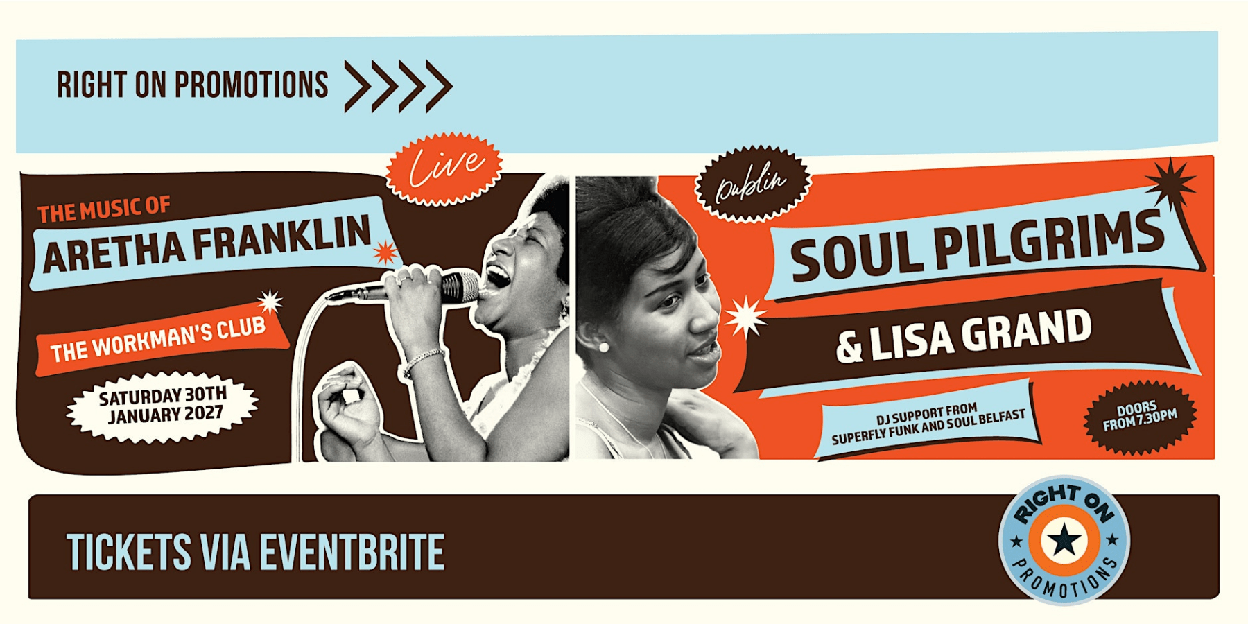 Music of Aretha Franklin soul tribute concert poster Dublin